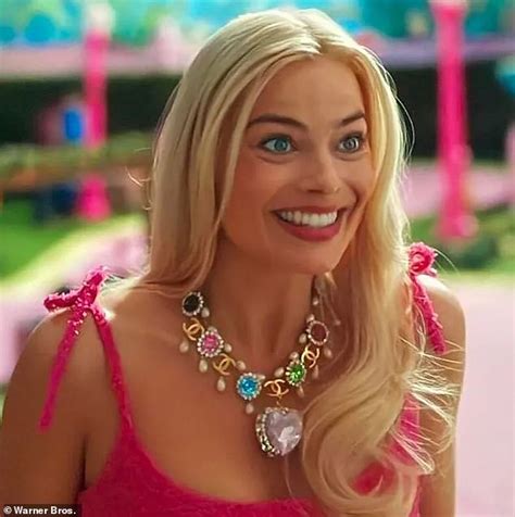 chanel barbie necklace movie|margot robbie barbie chanel necklace.